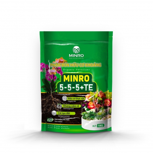 Phân hữu cơ khoáng MINRO 5-5-5+TE